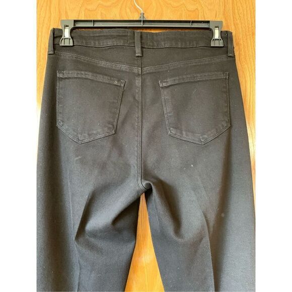 L’AGENCE Tati High Rise Crop Micro Bootcut Feather Jean in Saturated Black Size - Picture 7 of 12